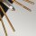 Wandleuchte Kristall Metall E14 B: 31,8 cm in Gold Schwarz