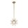 Hängelampe Gold B: 30,5 cm H: max. 127 cm Metall Kristall