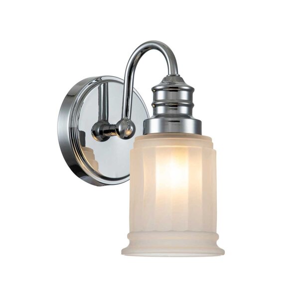 Badleuchte Metall Glas H: 23,7 cm IP44 G9 LED 3000 K