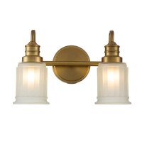 Wandlampe Bad LED G9 IP44 35,7 cm breit Metall Glas...