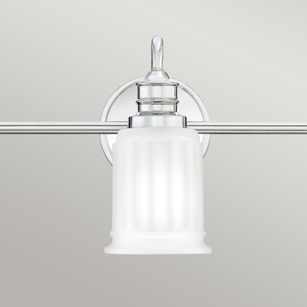 Badlampe Metall Glas 61 cm breit IP44 G9 3-flammig