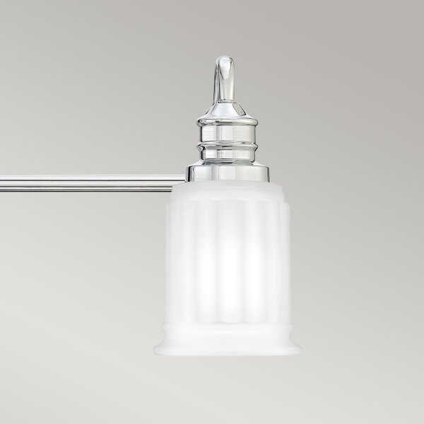 Badlampe Metall Glas 61 cm breit IP44 G9 3-flammig