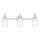 Badlampe Metall Glas 61 cm breit IP44 G9 3-flammig