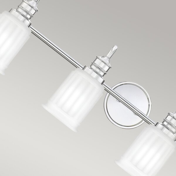 Badezimmerlampe Wand Chrom Weiß B: 81,3 cm IP44 G9 LED
