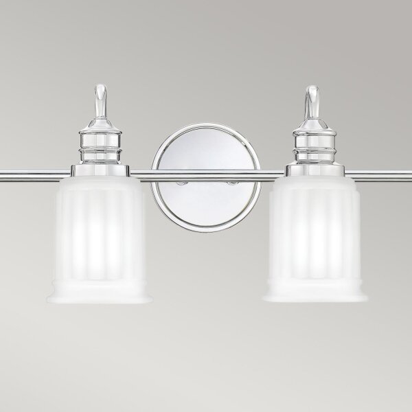 Badezimmerlampe Wand Chrom Weiß B: 81,3 cm IP44 G9 LED