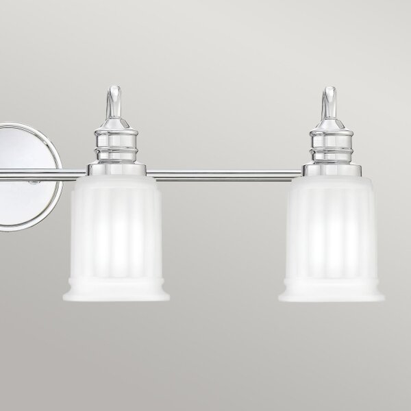 Badezimmerlampe Wand Chrom Weiß B: 81,3 cm IP44 G9 LED
