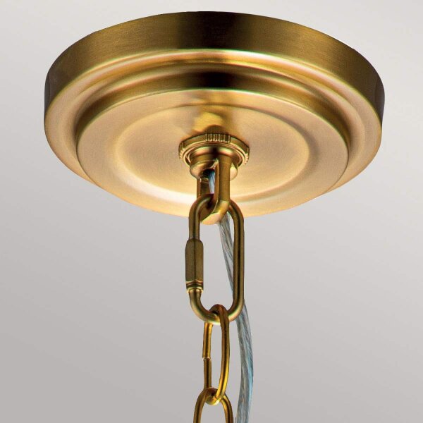 Hängelampe Metall Glas rund D: 21,6 cm H: max. 196,9 cm E27