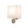Kleine Wandleuchte Stoff H: 25,4 cm Creme Weiß