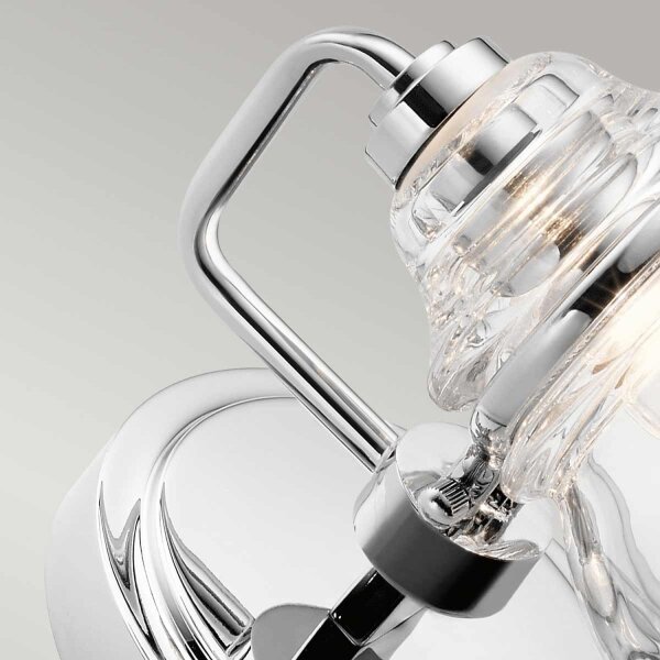 Wandleuchte Bad LED G9 IP44 H: 16,3 cm Chrom poliert