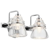 Badezimmerleuchte LED G9 IP44 B: 33,6 cm Metall Glas in...