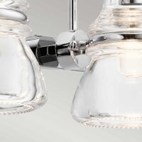 Badezimmerleuchte LED G9 IP44 B: 33,6 cm Metall Glas in...