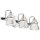 Badezimmerlampe Spiegel Metall Glas 55,9 cm breit IP44 G9 LED