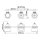 Badezimmerlampe Spiegel Metall Glas 55,9 cm breit IP44 G9 LED