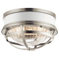 Deckenleuchte Metall Glas D: 30,5 cm rund 2x E27