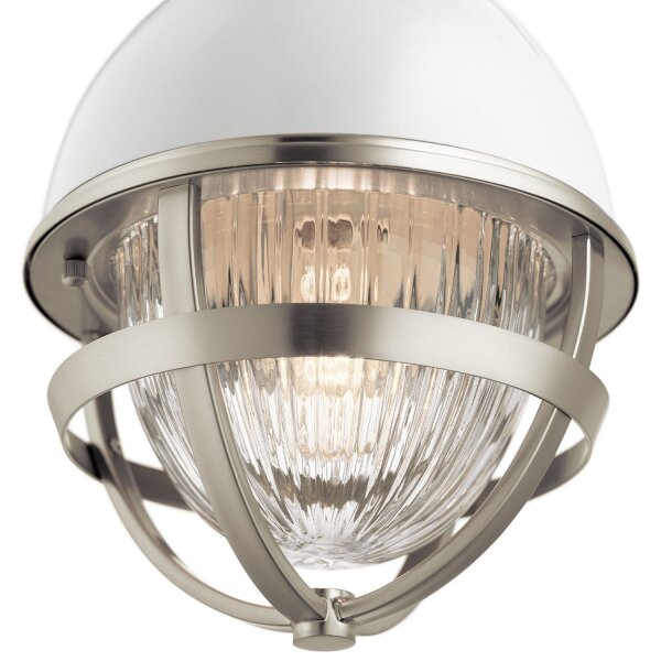 Hängelampe klein Ø 20,4 cm rund H: max. 135,9 cm Metall Glas