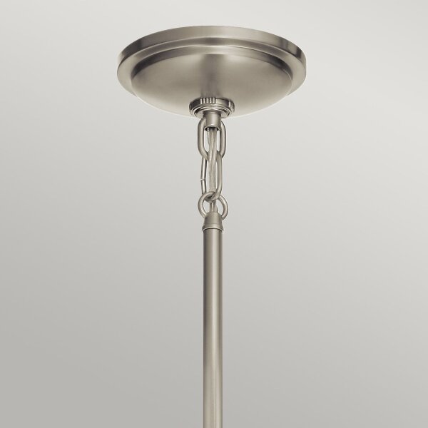Hängelampe klein Ø 20,4 cm rund H: max. 135,9 cm Metall Glas