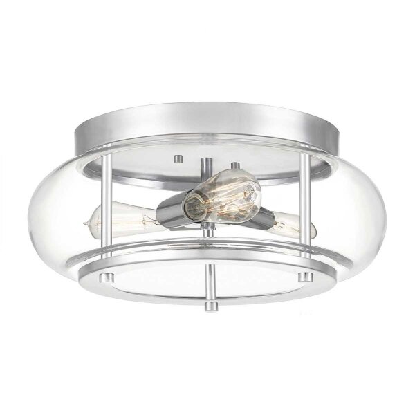 Deckenlampe IP44 Bad rund Ø 40,6 cm 3x E27 Chrom
