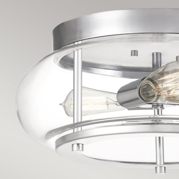 Deckenlampe IP44 Bad rund Ø 40,6 cm 3x E27 Chrom