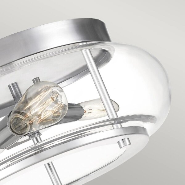 Deckenlampe IP44 Bad rund Ø 40,6 cm 3x E27 Chrom