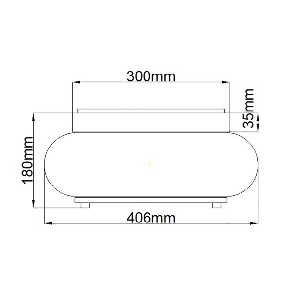 Deckenlampe IP44 Bad rund Ø 40,6 cm 3x E27 Chrom