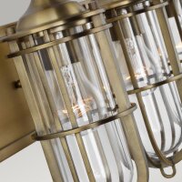 Badezimmerlampe Spiegel Metall Glas E27 IP44 54,3 cm breit