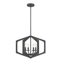 Rustikaler Kronleuchter Schwarz Antik Metall B: 51,2 cm...