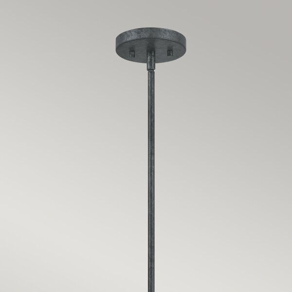 Kronleuchter Rustikal Schwarz Antik B: 40,6 cm 3x E14 Metall