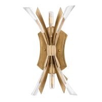 Wandleuchte Kristall Metall 43,8 cm hoch in Gold...