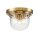 Deckenlampe Bad IP44 Ø 33 cm rund Metall Glas in Messing