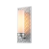Wandlampe Bad IP44 H: 34,3 cm in Silber Weiß E27...