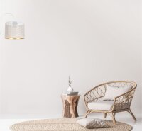 Metall Wandleuchte in Weiß Gold E27 B:20 cm stilvoll