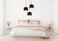 Hängelampe Metall Loft 3-flmg E27 B:40 cm Schwarz Gold