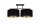 Deckenlampe Stoff blendarm Schwarz Gold E27 70 cm lang