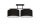 Deckenleuchte Stoff blendarm Schwarz Weiß E27 L:70 cm