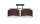 Deckenlampe Stoff blendarm Schwarz Braun Weiß E27 70 cm