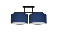 Blendarme Deckenlampe Stoff Schwarz Blau Weiß E27...