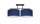 Blendarme Deckenlampe Stoff Schwarz Blau Weiß E27 70 cm