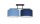 Gemütliche Deckenlampe Stoff Blau E27 L:70 cm blendarm
