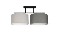 Gem&uuml;tliche Deckenlampe Stoff Grau Graphit E27 L:70 cm