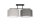 Gemütliche Deckenlampe Stoff Grau Graphit E27 L:70 cm