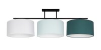 Deckenlampe Stoff Weiß Mint Grün E27 L:100 cm...