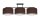 Blendarme Deckenlampe Stoff Schwarz Braun E27 L:100 cm