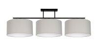 Deckenlampe Stoff Schwarz Grau Wei&szlig; E27 100 cm