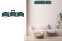 Blendarme Deckenlampe Stoff Grün Weiß E27...