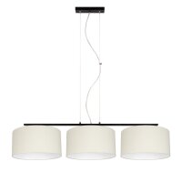 Blendarme Hängelampe Stoff Schwarz Ecru E27 L:100 cm