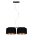 Stoff Hängelampe blendarm Schwarz Gold E27 70 cm lang