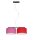 Pendelleuchte Metall Stoff E27 70 cm Rosa Rot blendarm