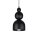 Schwarze Hängelampe Metall Loft Design E27 B:17 cm rund