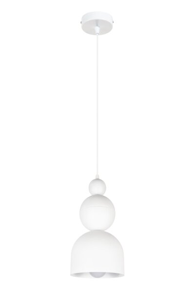Weiße Hängelampe Metall Loft Design E27 B:17 cm rund