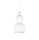 Weiße Hängelampe Metall Loft Design E27 B:17 cm rund